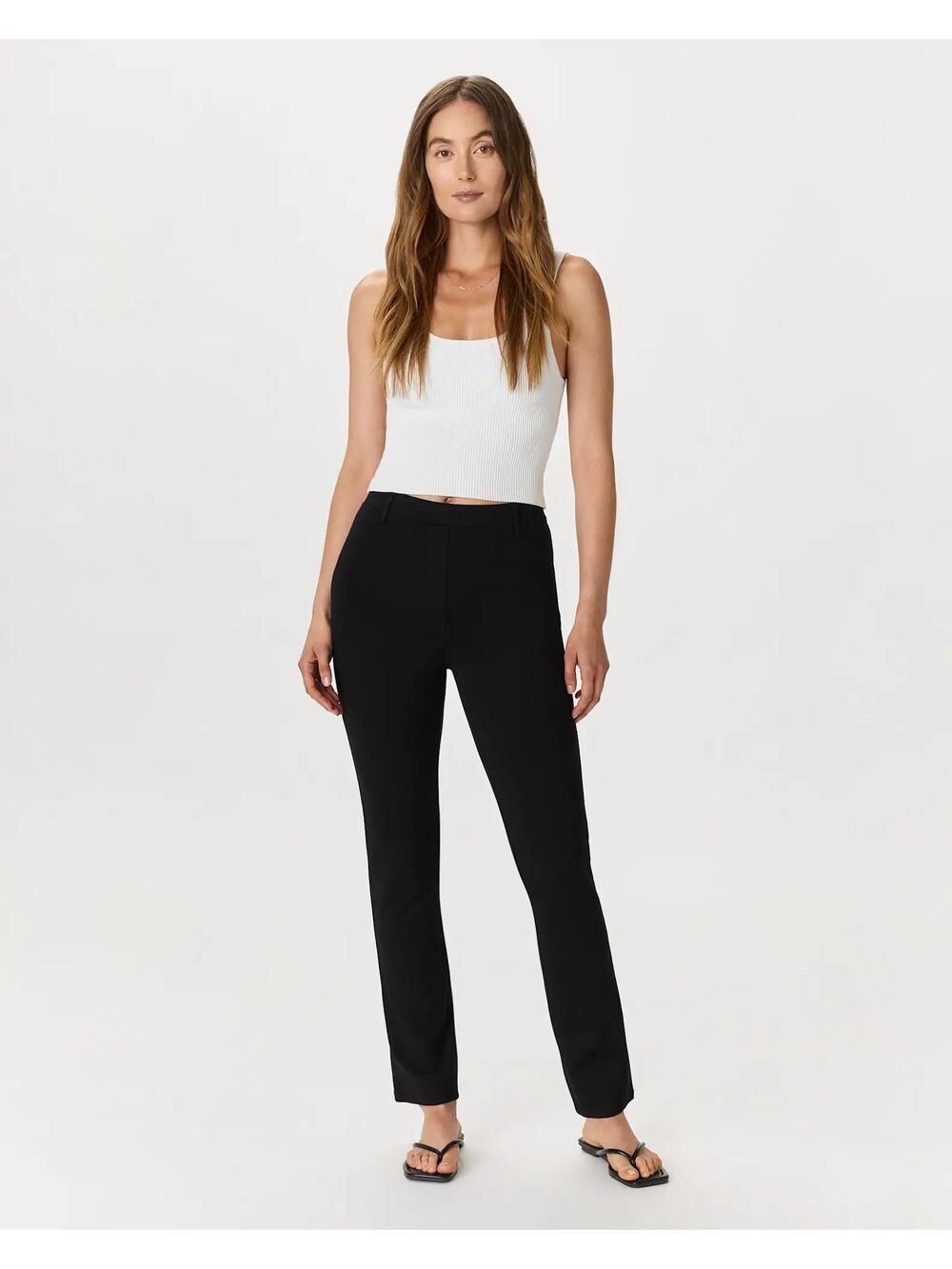 Quince Ultra-Stretch Ponte Pants Women’s Black Straight Leg Pull-On Career‎ - XL